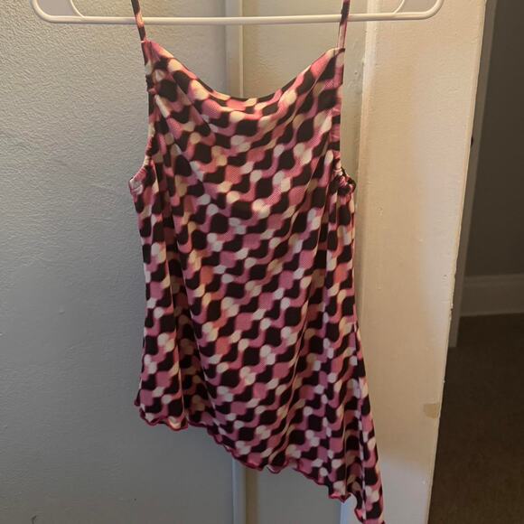 NWOT Women's M Silence + Noise Kenna Asymmetrical Cowl Neck Cami in Pink - Picture 3 of 3